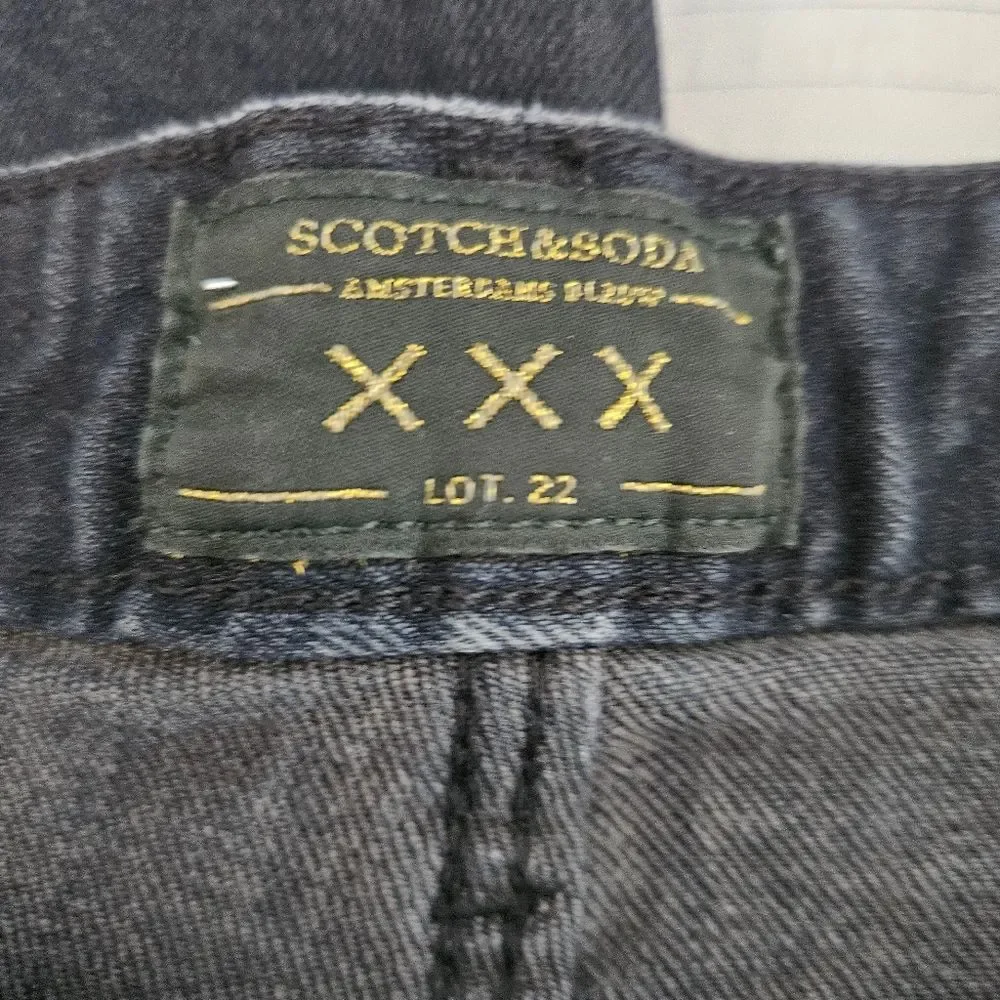 Scotch & Soda Black Denim Skinny Jean W30 L32 Skim Lot 22